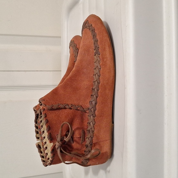 Latigo "Gala" suede moccasins slip-on booties - 9 - red clay/brown - Picture 5 of 9